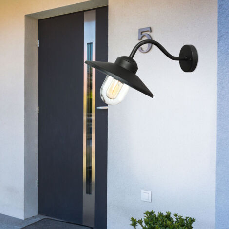 Elstead Klampenborg - Lanterna da Parete Cupola Pescatore 1 Luce da Esterno Nera IP44, E27