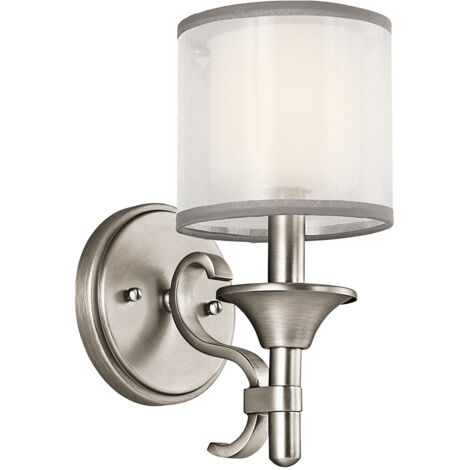 Elstead Lacey 1 Licht Wandleuchte, Antik Zinn, E14