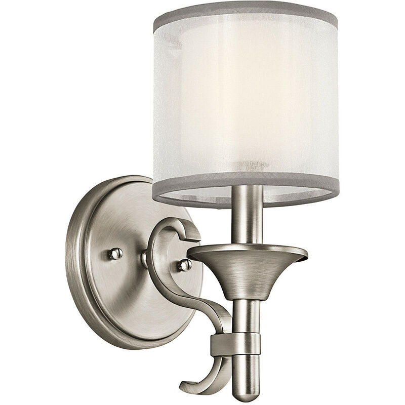 Elstead - Lacey 1 Light Wall Light, Antique Pewter, E14