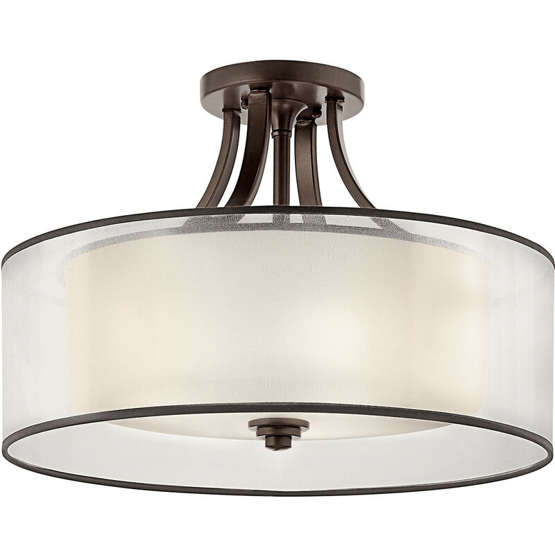 

Elstead Lacey 4 Light Montaje semi empotrado, Mission Bronze, E27