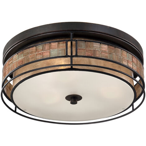 Elstead Laguna - Plafoniera grande da incasso a 3 luci Renaissance Copper, attacco E27