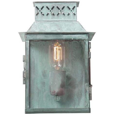 Elstead Lambeth Palace - Lanterna da parete 1 luce per esterno Light Verdigris IP44, E27