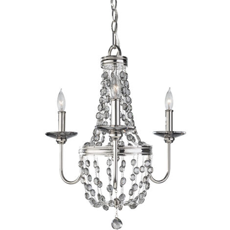 Elstead - Lampadario 3 Luci Finitura Nickel Lucido, E14