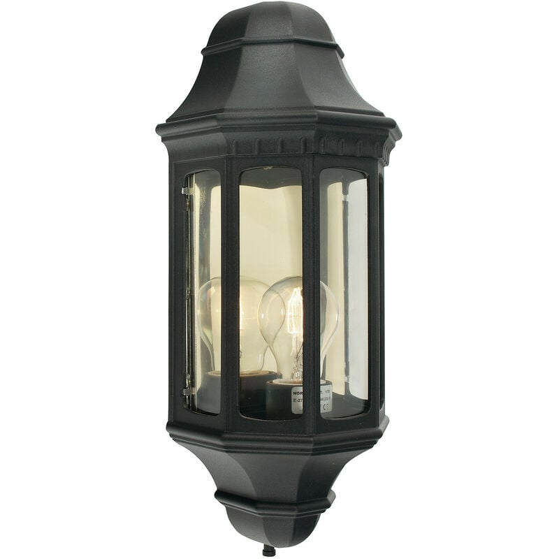 Image of Elstead - Lanterna da parete per esterno 1 luce Nera IP44, attacco E27