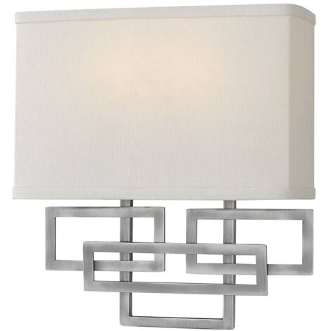 Elstead Lanza - 2 Licht Innenwandleuchte Nickel, E14