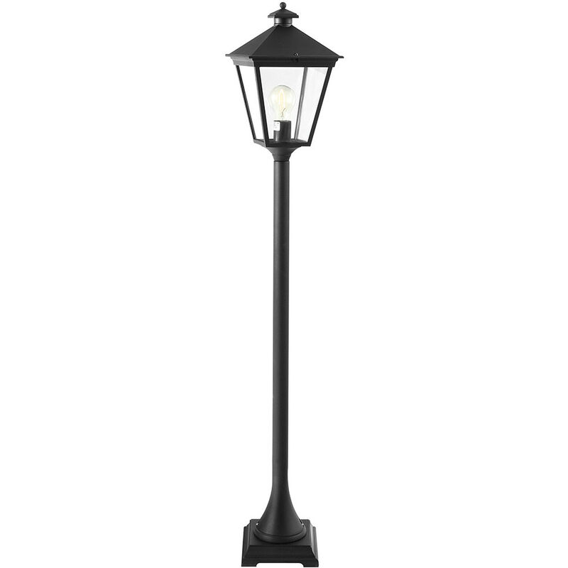 

Linterna de pilar exterior negra, E27 - Elstead