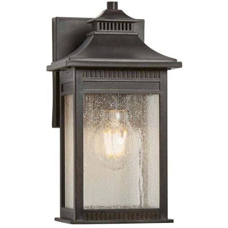Elstead Livingston - 1 leichte kleine Wandlaterne - Imperial Bronze Finish, E27
