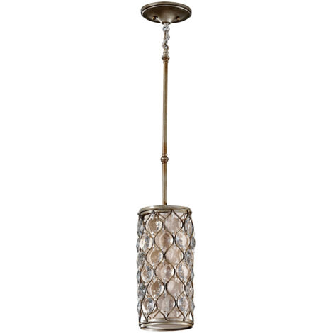 Elstead Lucia - Mini suspension à 1 ampoule au plafond en argent poli, E27