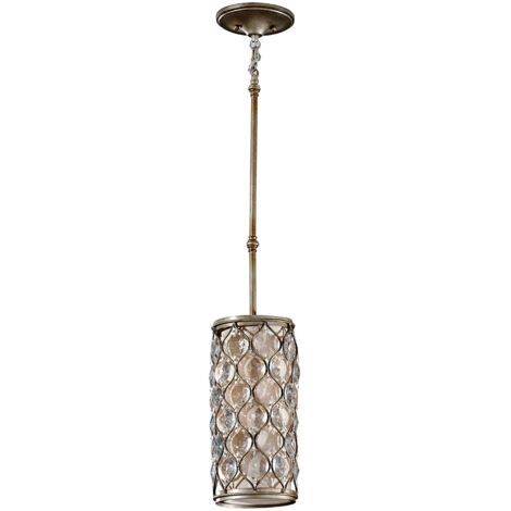 Elstead Lucia - Pendente Mini 1 Luce Soffitto Argento Lucido, E27