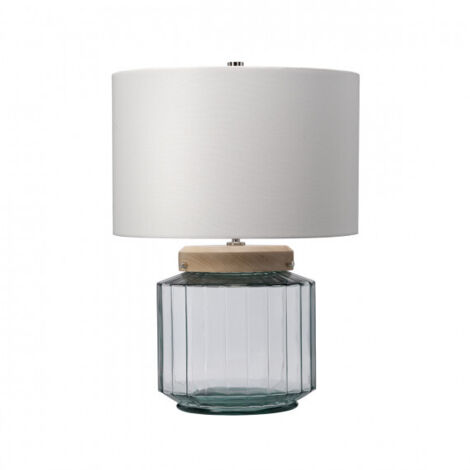 Elstead Luga - Lampe de table - Naturel, Nickel poli, Verre