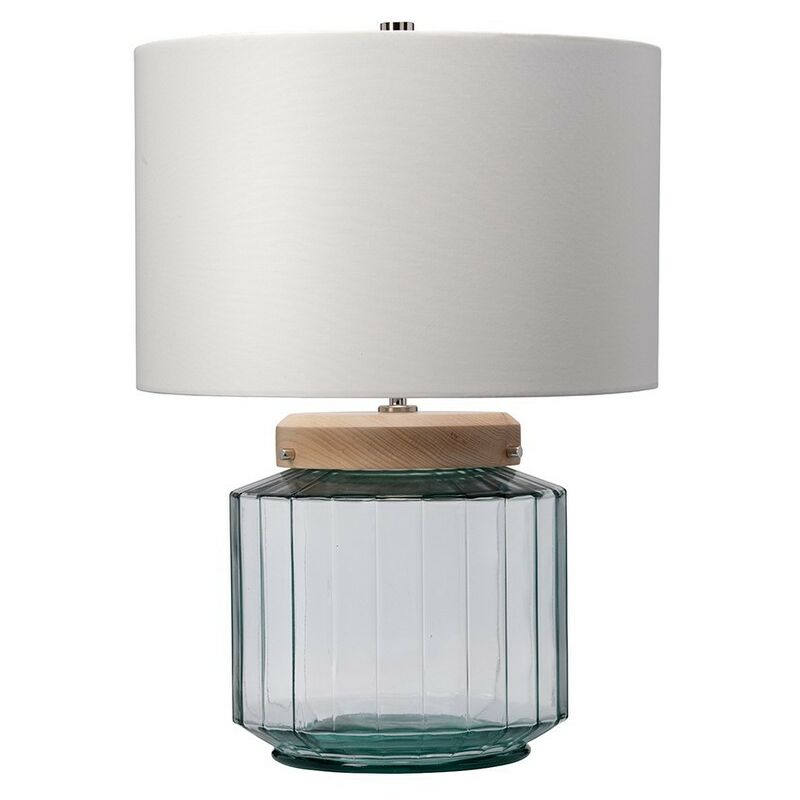 Elstead Lighting - Elstead Luga - Table Lamp - Natural, Polished Nickel, Glass