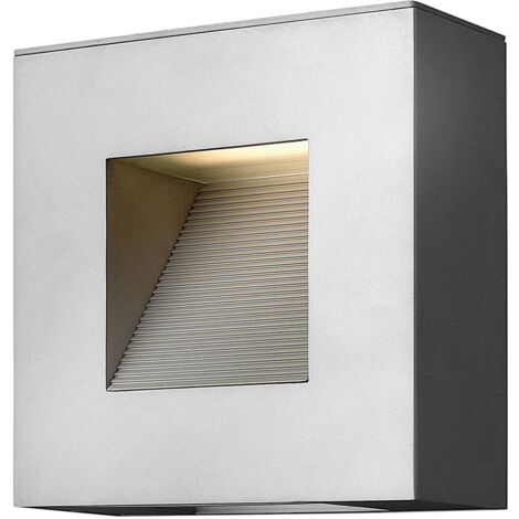 Elstead Luna - Applique da esterno a LED 2 luci Titanio IP44