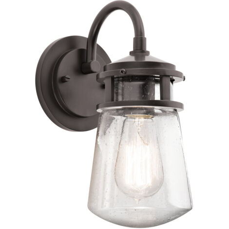 Elstead Lyndon - 1 lanterna da parete piccola per esterni leggera in bronzo architettonico IP44, E27