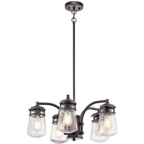 Elstead Lyndon - 5 Light Outdoor Kronleuchter Pendelleuchte Bronze IP44, E27