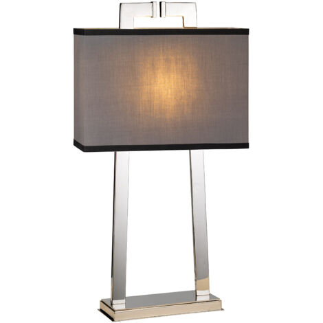 Elstead Magro - Lampada da tavolo 1 luce nichel lucido, E27
