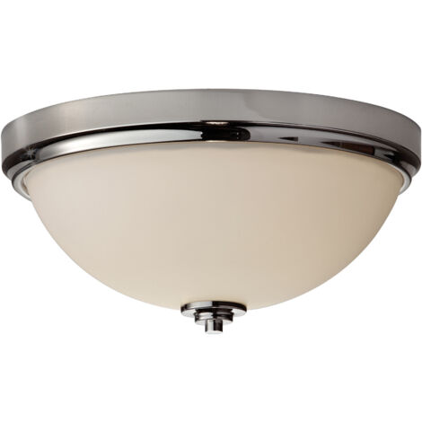 Elstead Malibu - 2 Licht Badezimmer Unterputz Deckenleuchte Chrom poliert IP44, E27