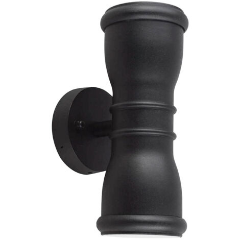Elstead Malvern - Lanterna a parete da esterno 2 luci Light Nera IP44, GU10