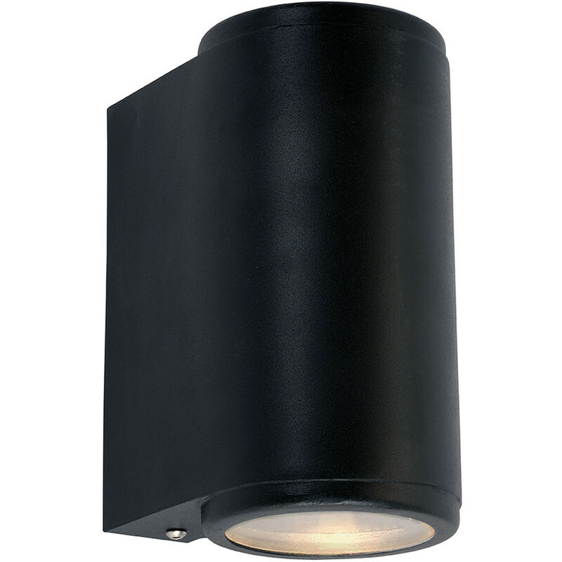 Mandal Outdoor 2 Light Up, Down Wall Light Black , IP44, GU10 - Elstead