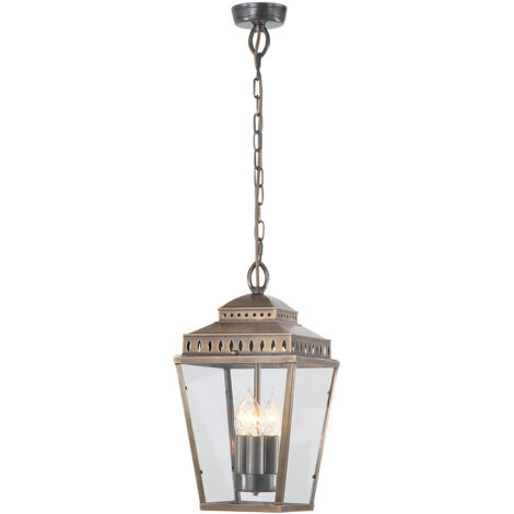 Elstead Mansion House - Lanterna a Catena da Soffitto a 3 Luci da Esterno Ottone IP44, E14