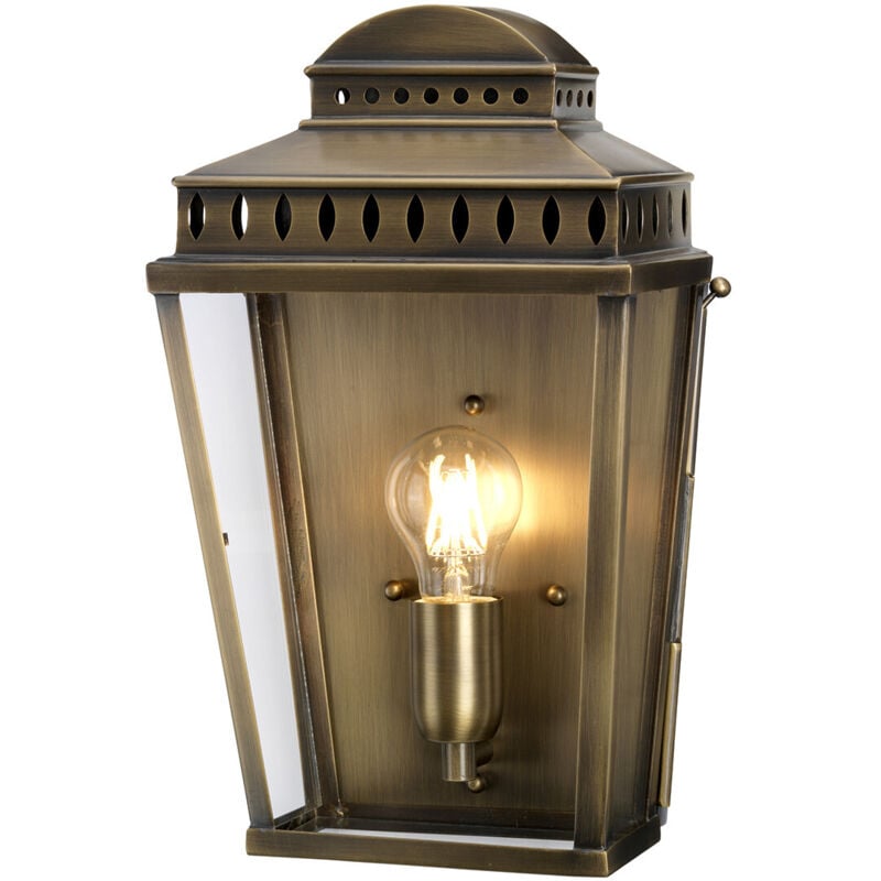 Mansion House - Lanterna a filo per esterni a 1 luce in ottone massiccio IP44, E27 - Elstead