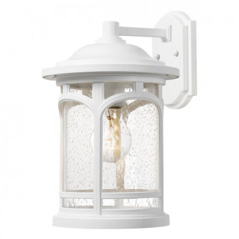 Elstead Marblehead Petite lanterne murale d'extérieur à 1 lumière, blanc, IP44, E27