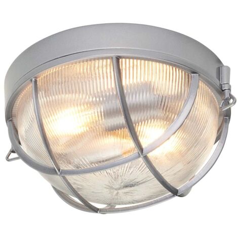 Elstead Marina - Plafoniera da incasso a 2 luci per bagno argento IP44, E27