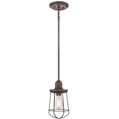 Elstead Marine - Mini sospensione a soffitto a 1 luce bronzo occidentale, E27