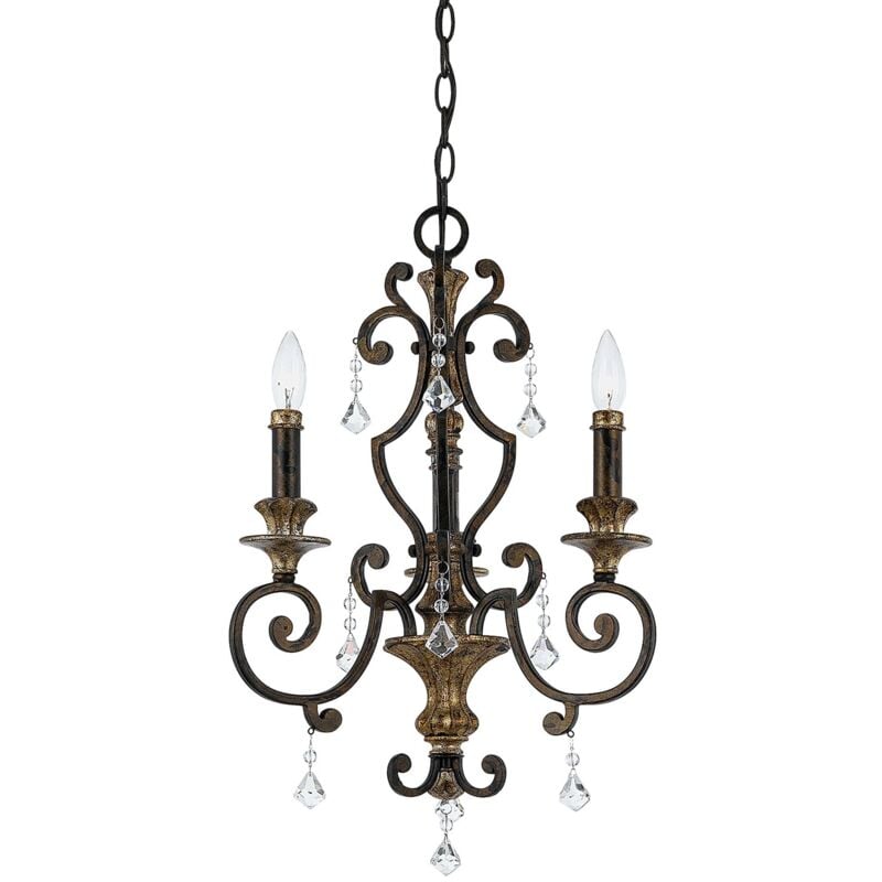 Image of Elstead - Marquette - Lampadario 3 Luci Finitura Bronzo Antico, E14