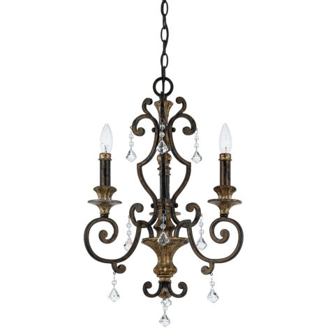 Elstead Marquette - Lampadario 3 Luci Finitura Bronzo Antico, E14