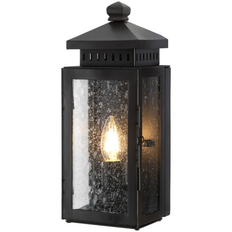 Elstead Matlock - Lanterna da parete per esterno 1 luce Light Bronzo Antico IP43, E14