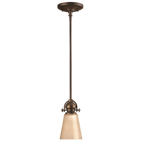 Elstead Mayflower - 1 Light Dome Decke Mini Anhänger Olde Bronze, E27