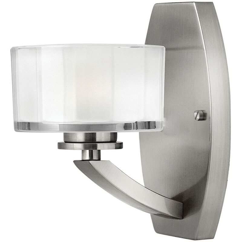 Elstead - Applique Contemporanea Meridian Acciaio Nichel Spazzolato Vetro 1 Luce G9 3 Led