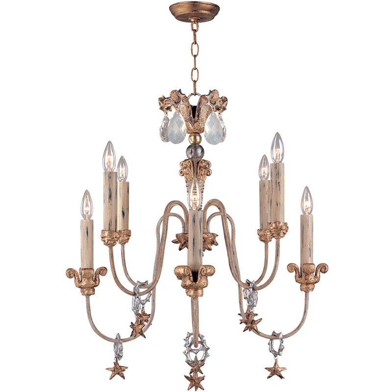 Elstead - Mignon - Lampadario a 8 Luci Finitura Oro e Argento, E14