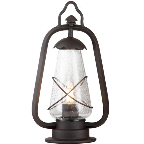 Elstead Miners - Lanterna a Colonna da Esterno 1 Luce Bronzo Antico IP44, E14
