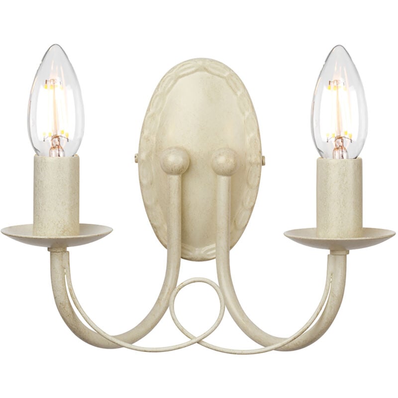 Elstead - Applique Industrial Nordico Minster Acciaio Oro 2 Luci E14