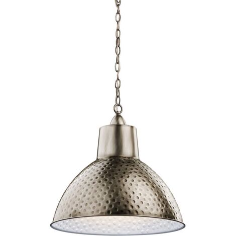 Elstead Missoula - 1 Light Dome Deckenpendelleuchte Zinn, E27