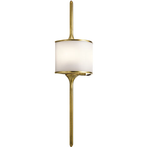 Elstead Mona - 2 Licht Badezimmer Wandleuchte Messing IP44, G9
