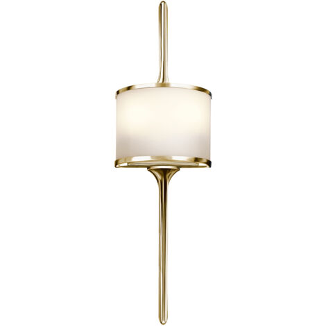 Elstead Mona - Applique murale de salle de bain à 2 ampoules en laiton poli IP44, G9