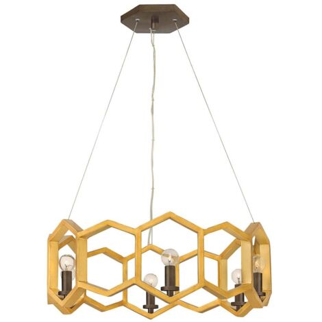 Elstead Moxie - Lampadario a 6 luci Dorato, E14