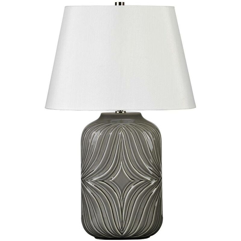 Elstead Muse Grey - 1 Light Table Lamp Grey, E27