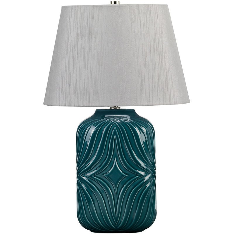 Muse Turqse - 1 Light Table Lamp Turquoise, E27 - Elstead