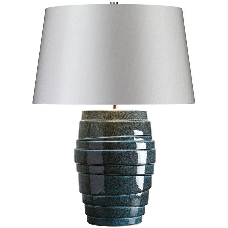 Neptune - 1 Light Table Lamp Blue Glaze, E27 - Elstead