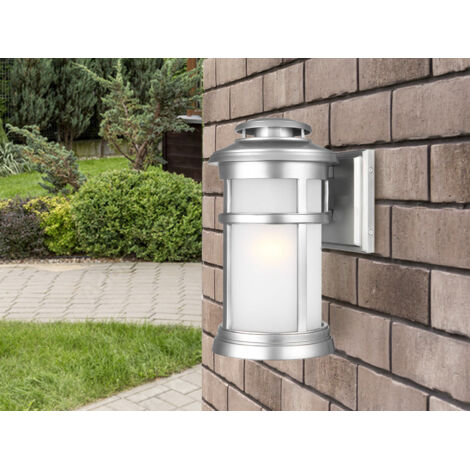 Elstead Newport Outdoor 1 Lichtwandlaterne, lackierter gebürsteter Stahl, IP44, E27