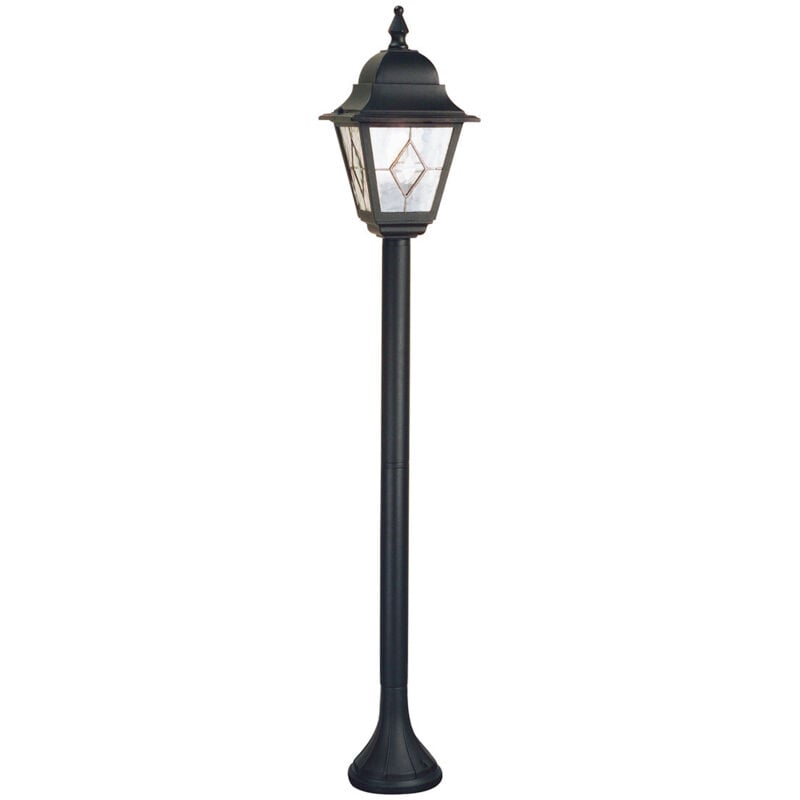 Norfolk - Lampioncino Paletto da Esterno 1 Luce Nero IP43, E27 - Elstead