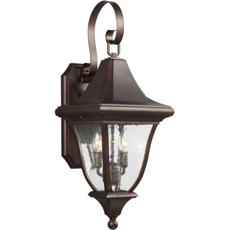 Elstead Oakmont - 2 Light Outdoor Mittlere Wandlaterne Light Bronze IP44, E14