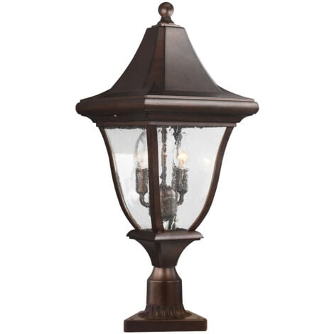 Elstead Oakmont - Lanterne extérieure moyenne à 3 ampoules, bronze IP44, E14