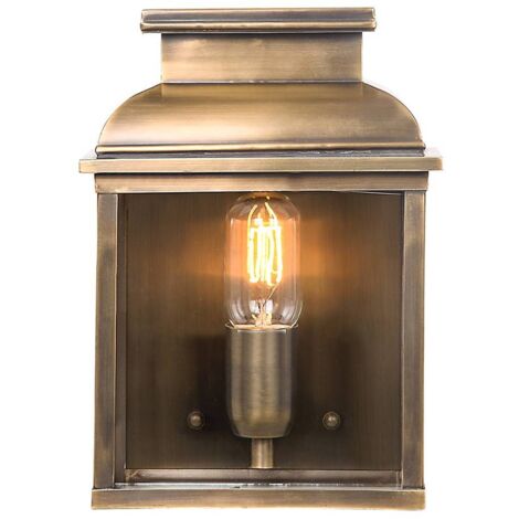 Elstead Old Bailey - Lanterna da parete per esterno 1 luce Luce Ottone IP44, E27