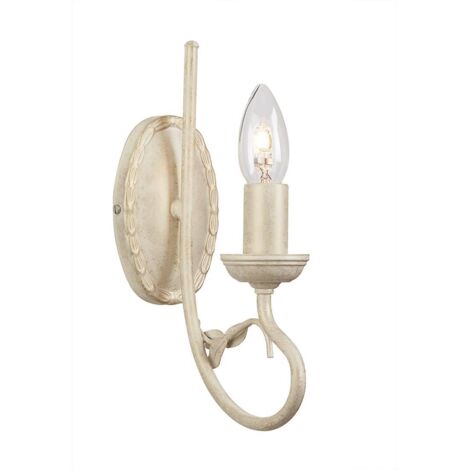 Elstead Olivia - Applique da parete a 1 candela per interni Oro, Avorio, E14