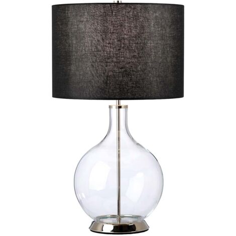 Elstead Orb Lampe de table avec abat-jour rond nickel poli