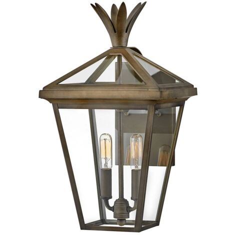 Elstead Palma Lanterne murale d'extérieur moyenne 2 lumières bronze bruni IP44